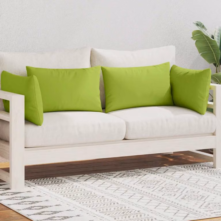 vidaXL Cuscini da Esterno 4 pz 60x40 cm Verde Mela