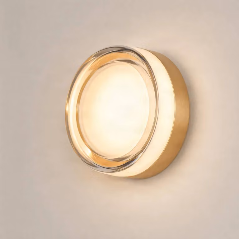 Applique da parete Somber Lucande, Ottone / Oro, Corridoio, Vetro, Moderno, Applique