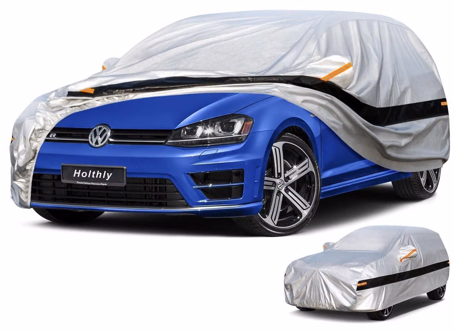 Copertura per auto, 10 strati, 100% impermeabile, per Ford Focus, BMW Serie 1, Audi A3, colore argento, modello C3