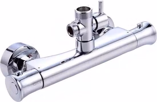 Affordable Goods® Rubinetto per doccia – Rubinetto termostatico – Rubinetto per vasca – Doccia a pioggia – Con rubinetto termostatico – Soffione – Asta doccia – Set doccia – Set doccia con rubinetto termostatico