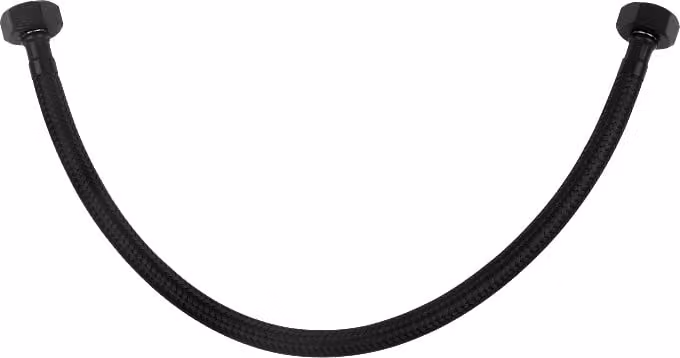 Tubo in nylon nero intrecciato 1/2 "x1/2", lunghezza 40 cm