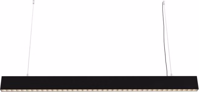Lampadario a sospensione moderno Maytoni Points in alluminio nero con luce LED integrata da 40W
