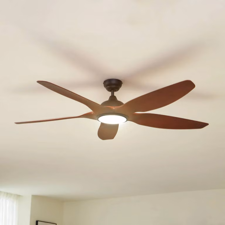 Ventilatore da soffitto LED Lucande Omendo, nero, CC, silenzioso, CCT Omendo Lucande, dimmerabile, Nero, Soggiorno / Sala da pranzo, Metallo, Moderno