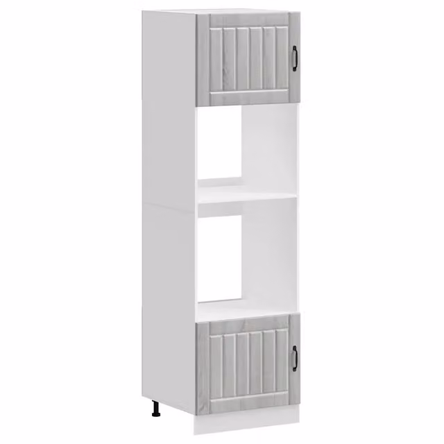 Pensile da cucina | Armadi Forno 2 pz Kalmar Grigio Sonoma in Legno Multistrato