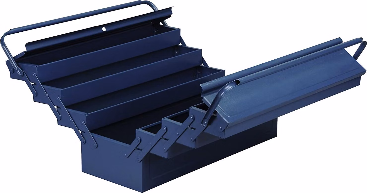 cassetta degli attrezzi allit McPlus metallo 7/57, non attrezzata, blu, in lamiera d'acciaio, verniciata a polvere con finitura a martello, - 1 pezzo (490613)