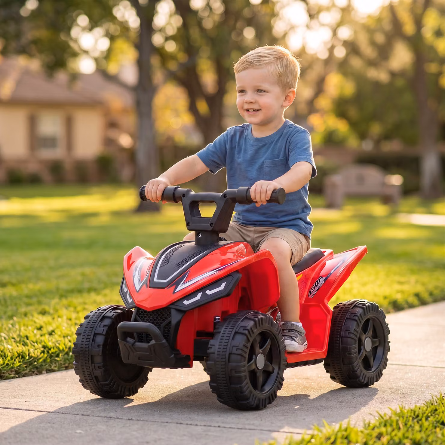 Quad Elettrico AIYAPLAY per Bambini 6V, Rosso, per 18-48 Mesi, Portata 25 kg – 2