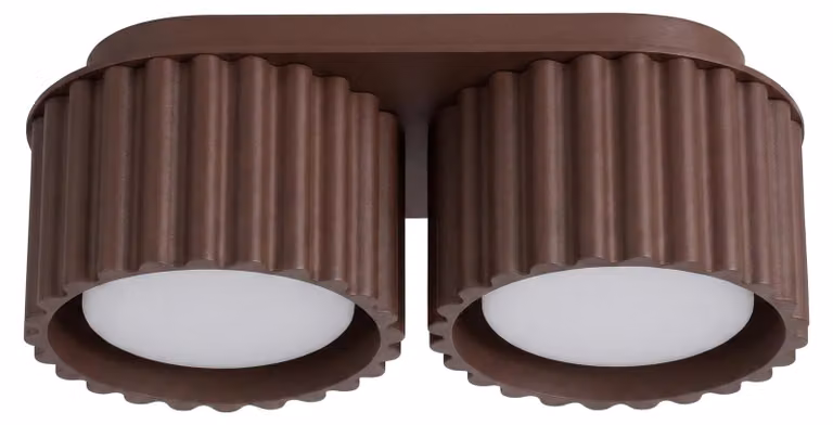 Plafoniera AURA 2 marrone Gx53 2xGx53 10W in alluminio 8x10x21 cm Sollux Lighting