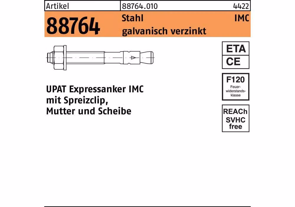 Ancora express Upat IMC 6/10/55 gvz 100 pz