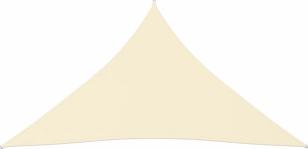 The Living Store Tenda da sole in tessuto Oxford triangolare 4,5x4,5x4,5 m Crema