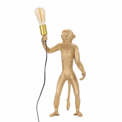 Lampade da tavolo LAMPADA DA TAVOLO MONKEY ORO CM Ø 26X34X55 Mauro Ferretti