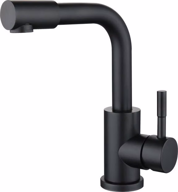 INF Miscelatore girevole - Acciaio inox spazzolato Nero