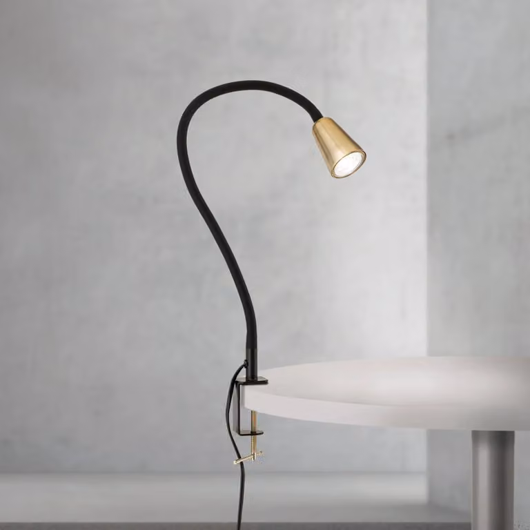 ORION Lampada con morsetto Dotty, Ottone / Oro, Soggiorno / Sala da pranzo, Metallo, Moderno, Lampada con morsetto