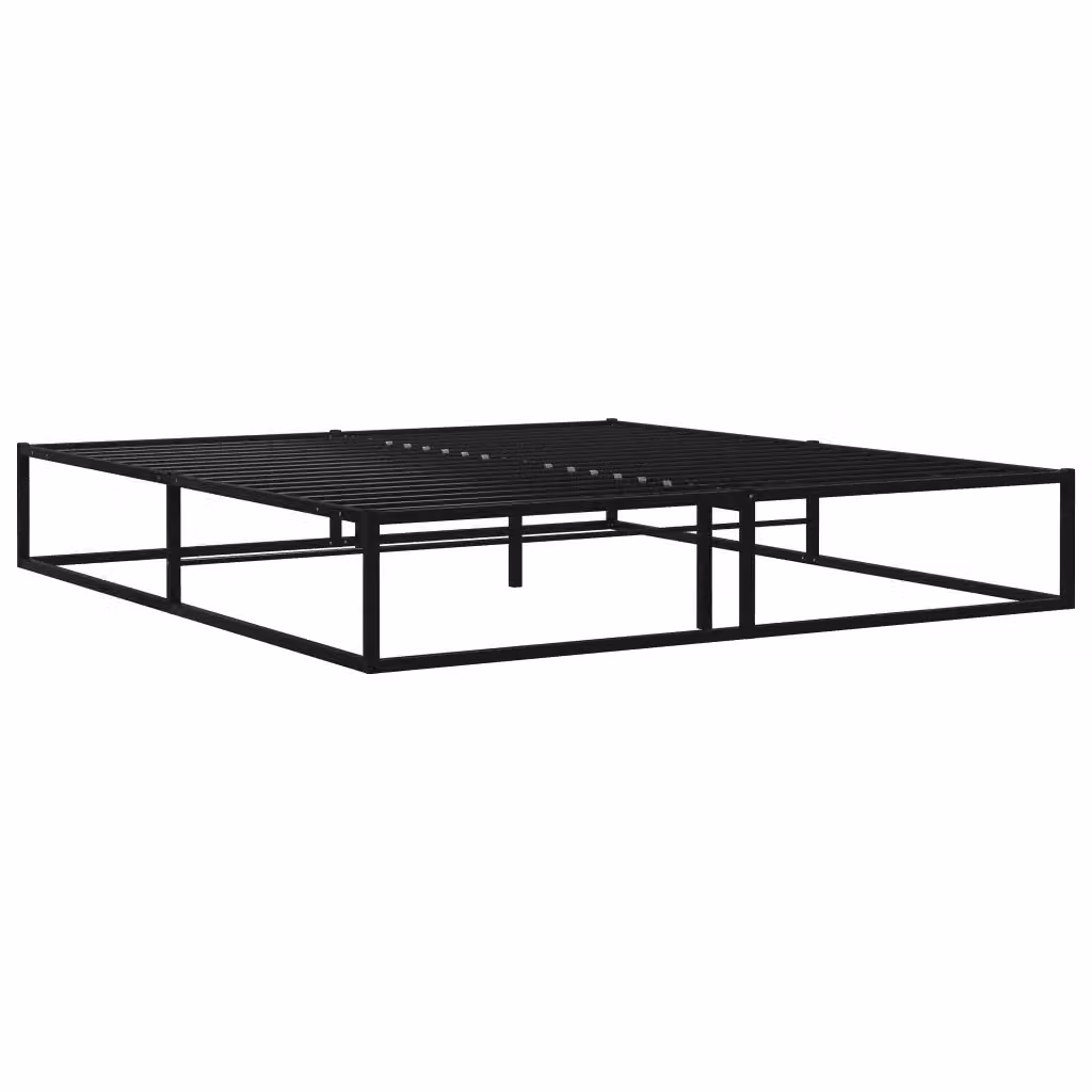 Letto matrimoniale moderno DESIGN IN in metallo nero con struttura rigida e doghe fisse L/P/H: 205 x 160 x 32.5 cm – 2