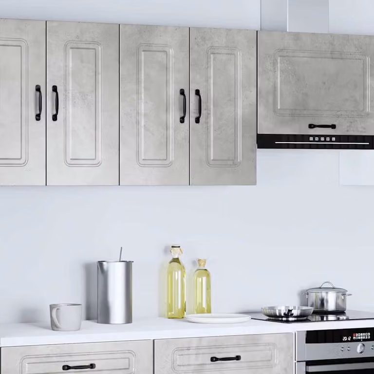 Pensile da cucina moderno vidaXL Kalmar Grigio Cemento in legno e MDF con ante a battente L: 60 cm, P: 31 cm, H: 60 cm