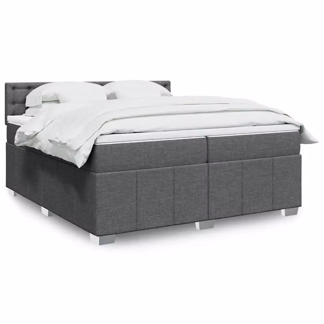Letto Ibrido con Materasso e Struttura in Legno di Pino vidaXL, Grigio e Bianco, 200 x 200 cm