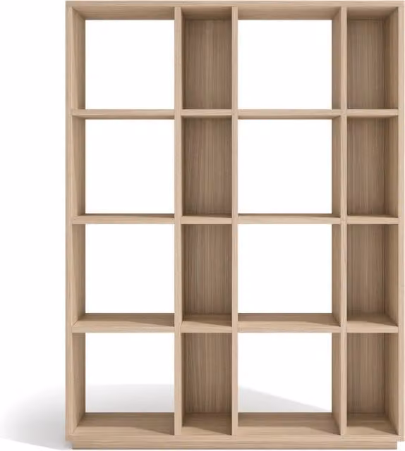 Libreria componibile Herdasa 16 vani effetto finitura noce chiaro