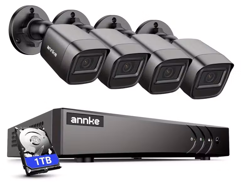 Telecamera di sicurezza - Sistema di videosorveglianza - Telecamera di sorveglianza - Telecamera CCTV - Telecamera analogica - 4x 1080p HD