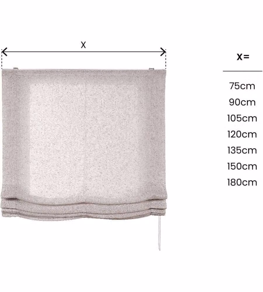 STOR PLANET Tenda a Pacchetto Traslucida Lino 135x175 cm per Interni