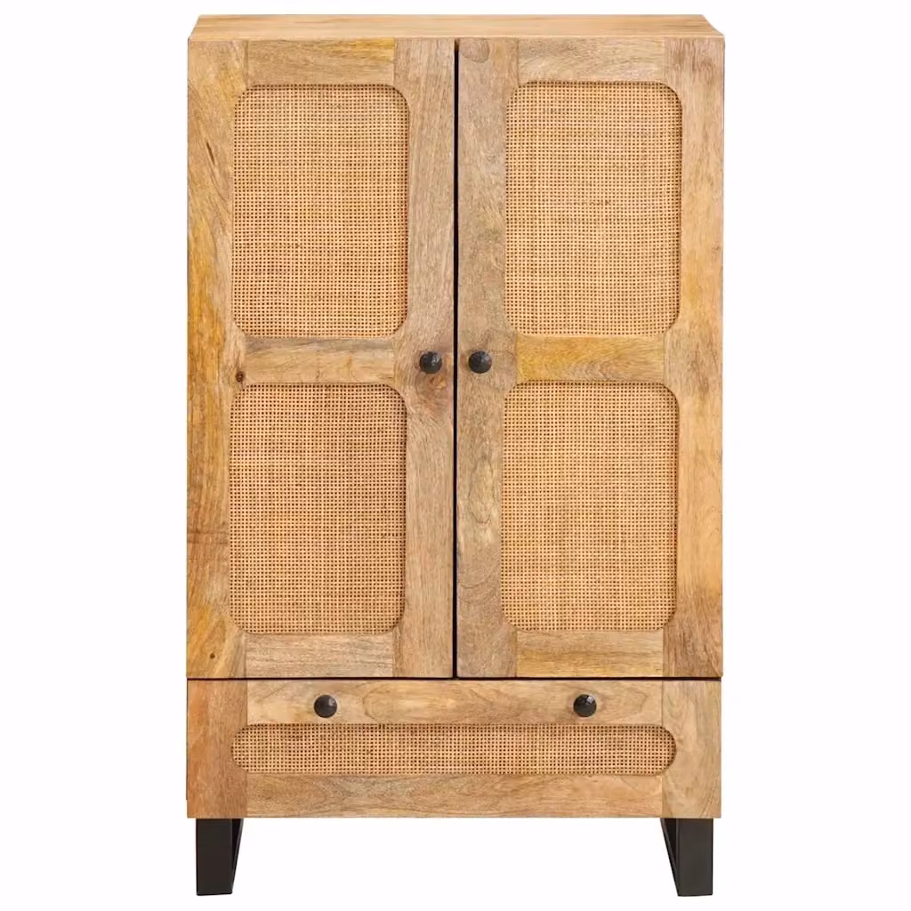 Credenza Buffet Armadio da Cucina vidaXL in Legno di Mango Massello Marrone L: 60 cm, P: 33,5 cm, H: 100 cm – 2