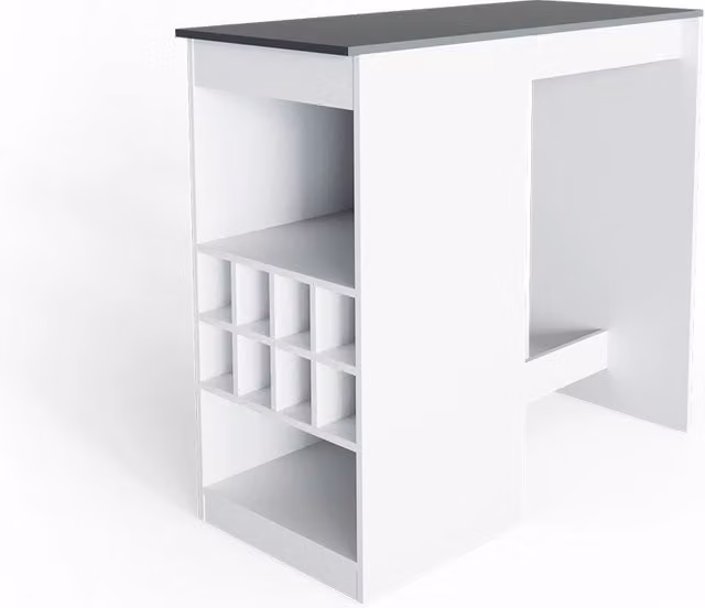 Tavolo bar alto moderno Vicco Bianco e Antracite L: 115 cm, P: 50 cm – 1