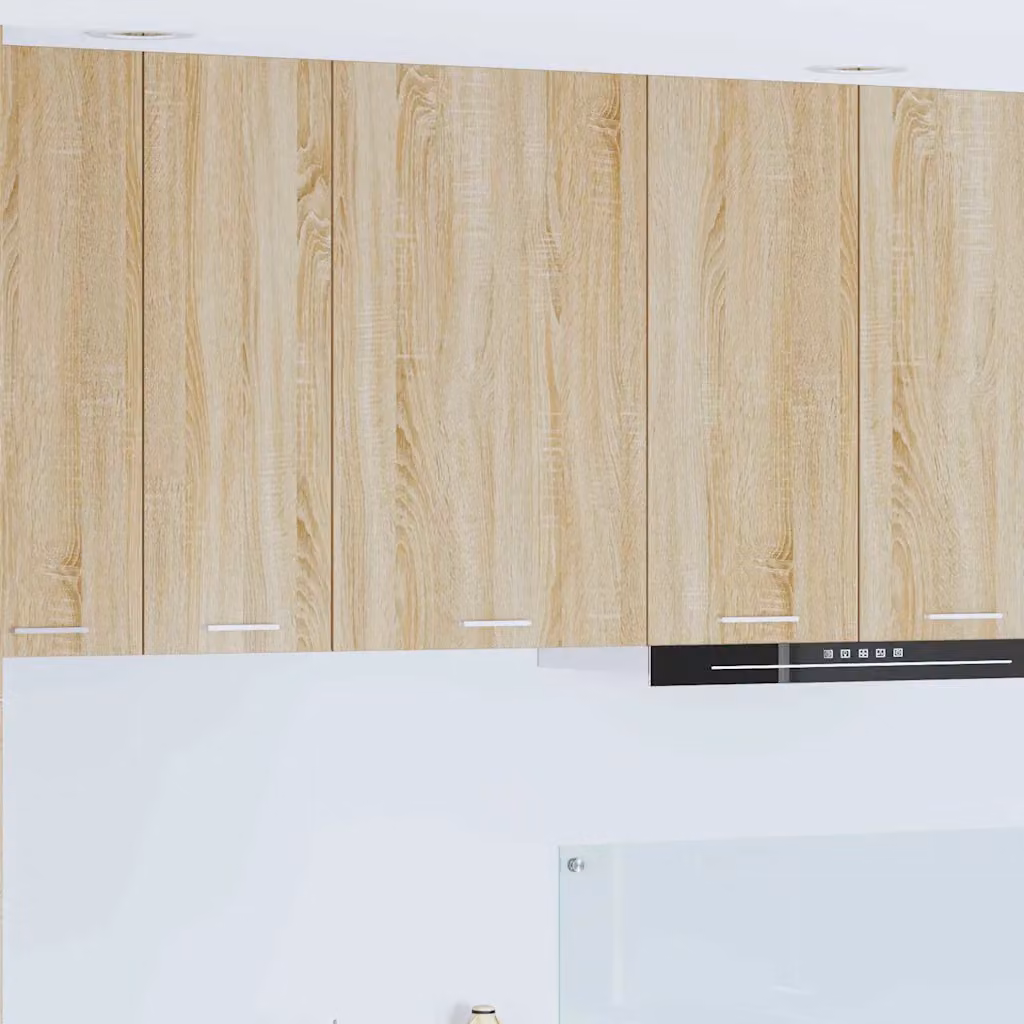 Armadio pensile da cucina moderno vidaXL in legno e MDF, colore quercia e bianco, L 50 cm x P 31 cm x H 80 cm