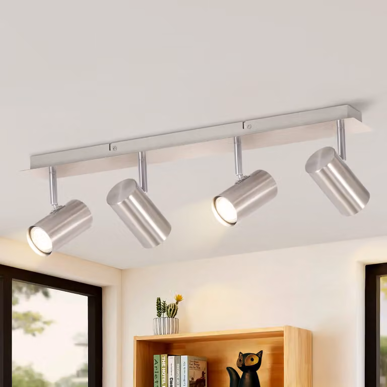 ZMH LED plafoniera 4 fiamme GU10 corridoio 330° orientabile moderno faretto da soffitto faretti da soffitto interni per camera da letto soggiorno camera dei bambini cucina corridoio