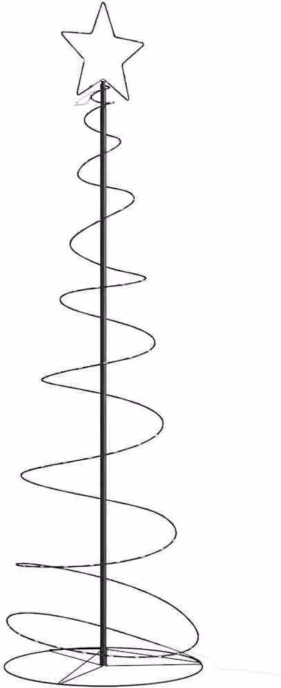 Albero di Natale a LED 120 LED Bianco Caldo 180 cm