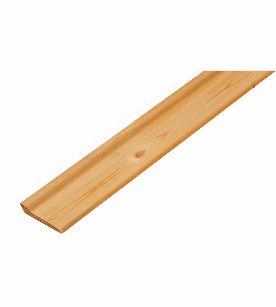 Pircher Battiscopa in Legno di Pino 14x7 cm Lucido 2700 mm per Interni
