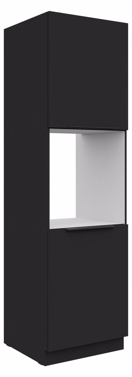 Armadio alto da cucina, 60 cm, modello SIENA, colore nero. Ideale per cucine a parete, blocchi cucina, cucine complete o cucine componibili