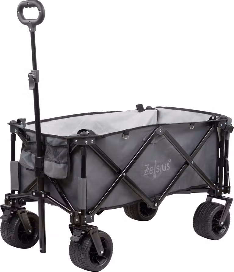 Carrello pieghevole Zelsius, grigio, carrello da trasporto, carrello pieghevole, carrello a mano, carrello pieghevole, carrello a mano, carrello pieghevole