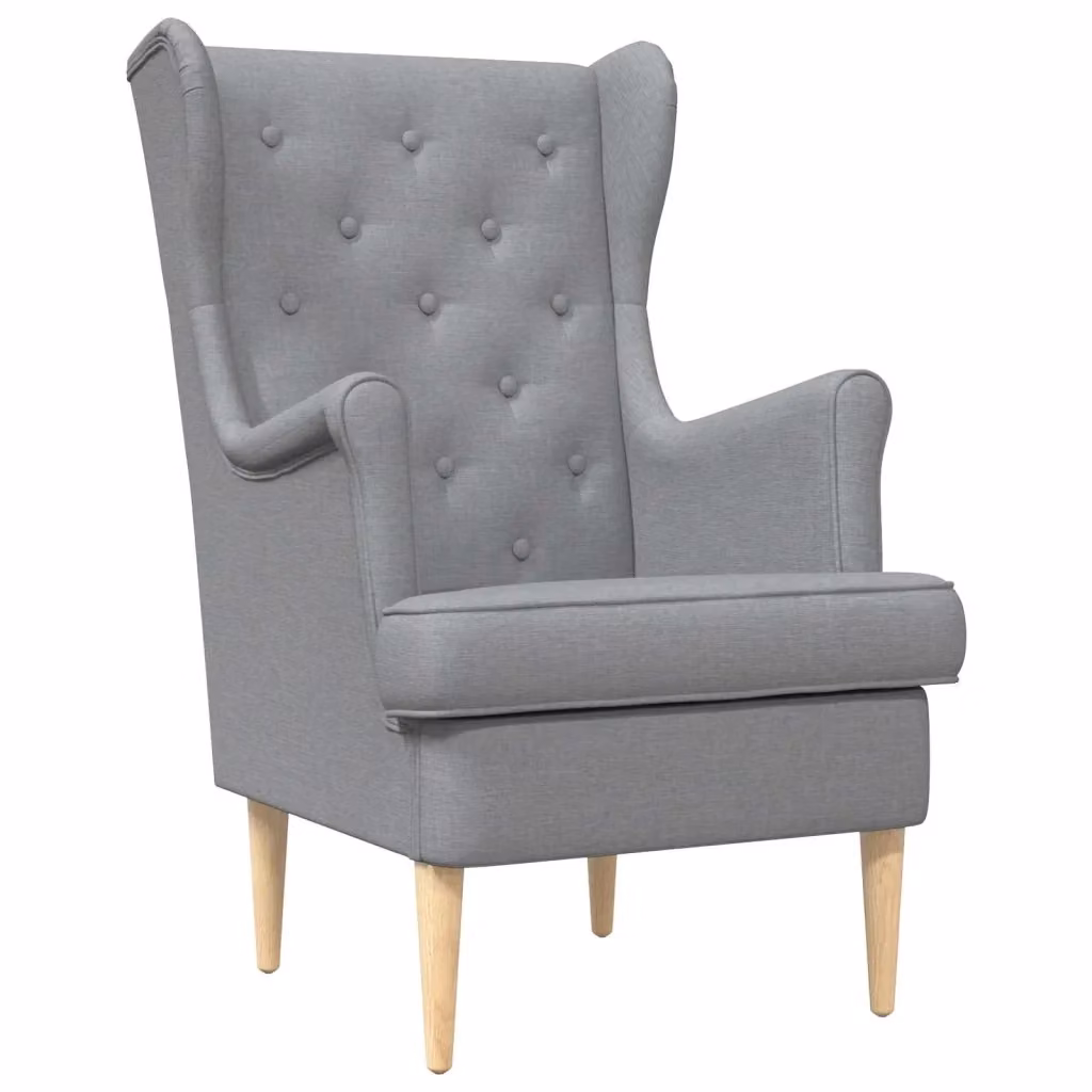 Poltrona moderna in tessuto grigio con braccioli e struttura in legno e metallo 923605 – 2