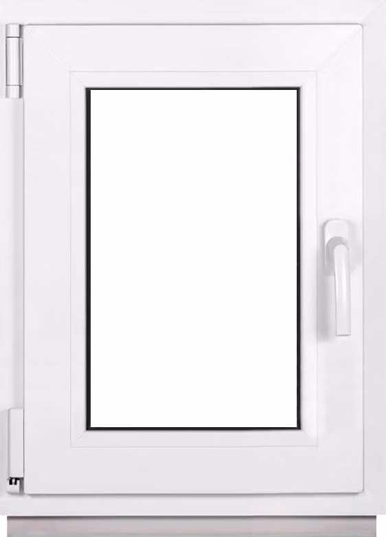 Finestra Framex per cantina piccola finestra bianca larghezza x altezza 45 x 65 cm (450 x 650 mm) doppia (32 mm) rotazione/inclinazione DIN sinistra - Premium - Tutte le misure