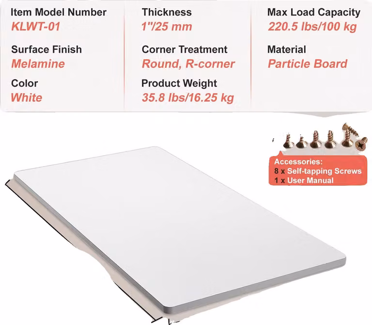 Piano tavolo, portata 100 kg, regolabile in altezza, compatibile, 55x28 pollici