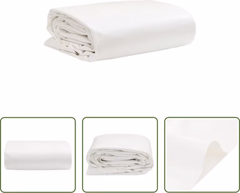 The Living Store Telone bianco 4x8 m 650 g/m²