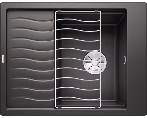 Lavello in granito Blanco ELON 45 S, dimensioni 500 x 650 mm, colore nero