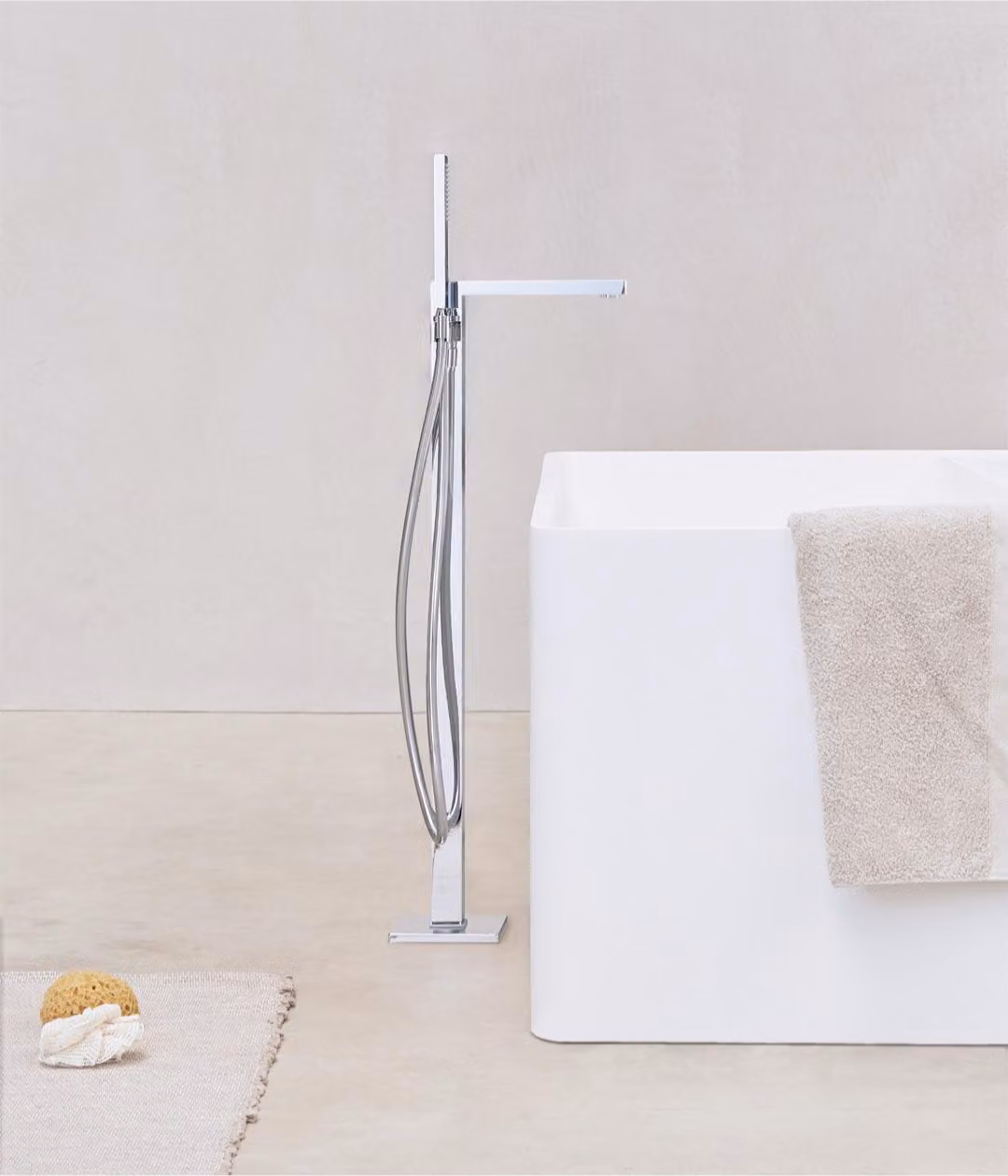 SANYCCES CUBO Miscelatore monocomando per vasca da bagno, cromato