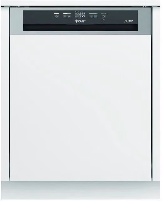 Lavastoviglie a scomparsa parziale Indesit I3B L634 X, 14 coperti, Classe Energetica D, Argento – 1
