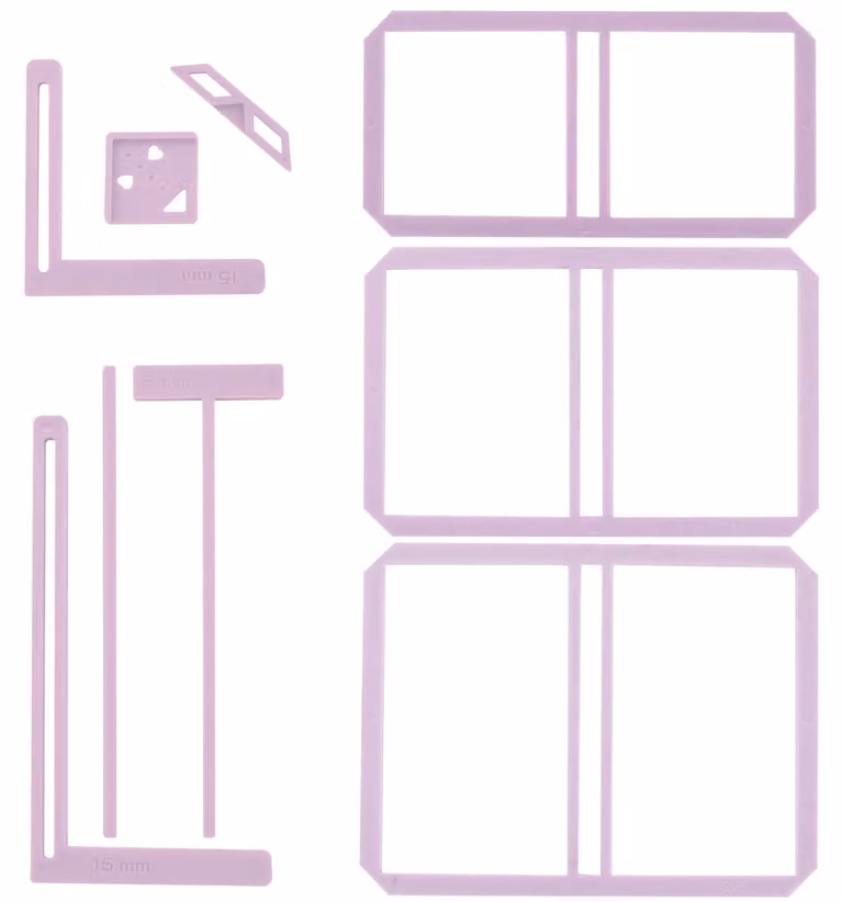 Set di strumenti per la rilegatura, composto da 9 pezzi, inclusi modelli e guide per il taglio, ideale per il scrapbooking
