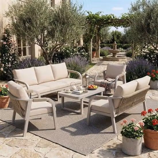 Set di mobili da giardino con panca a 3 posti