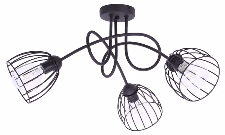 Lampada a sospensione in filo metallico, stile retrò loft, design Edison, lampada da soffitto industriale con attacco E27 a LED per soggiorno, cucina e sala da pranzo
