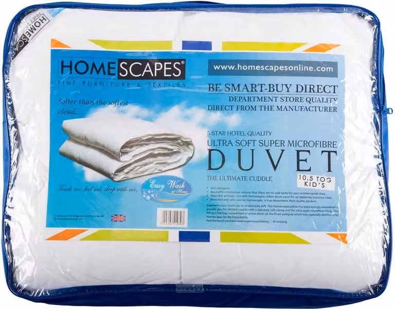 HOMESCAPES Copripiumino per bambini per tutte le stagioni 120x150 cm – Super microfibra, classe di calore 3-4