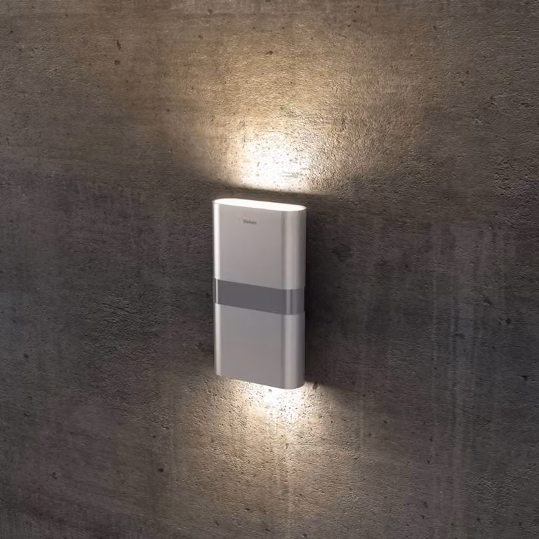 Theben Applique da esterni a LED theLeda D UDL AL, Alluminio / Grigio / Zincato, Alluminio, Moderno, Applique LED da esterni