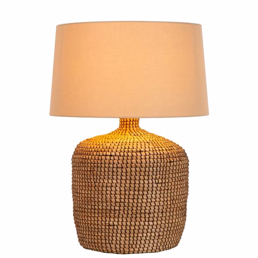 Lampada da tavolo Ambala beige e bianca 1xE27x40W, motivo alghe marine, dimensioni: 48x35x35 cm, IP20, Lucide