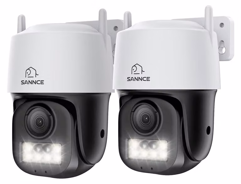 Telecamera PTZ di sicurezza - 5 MP - Visione notturna - Rotazione a 360 gradi - Design a cupola