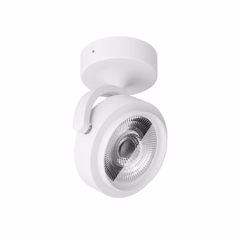 Linea Light Faretto da soffitto LED Eta, angolo di emissione 62,6°, bianco, 3.000 K, Eta, Bianco / Opale, Soggiorno / Sala da pranzo, Alluminio
