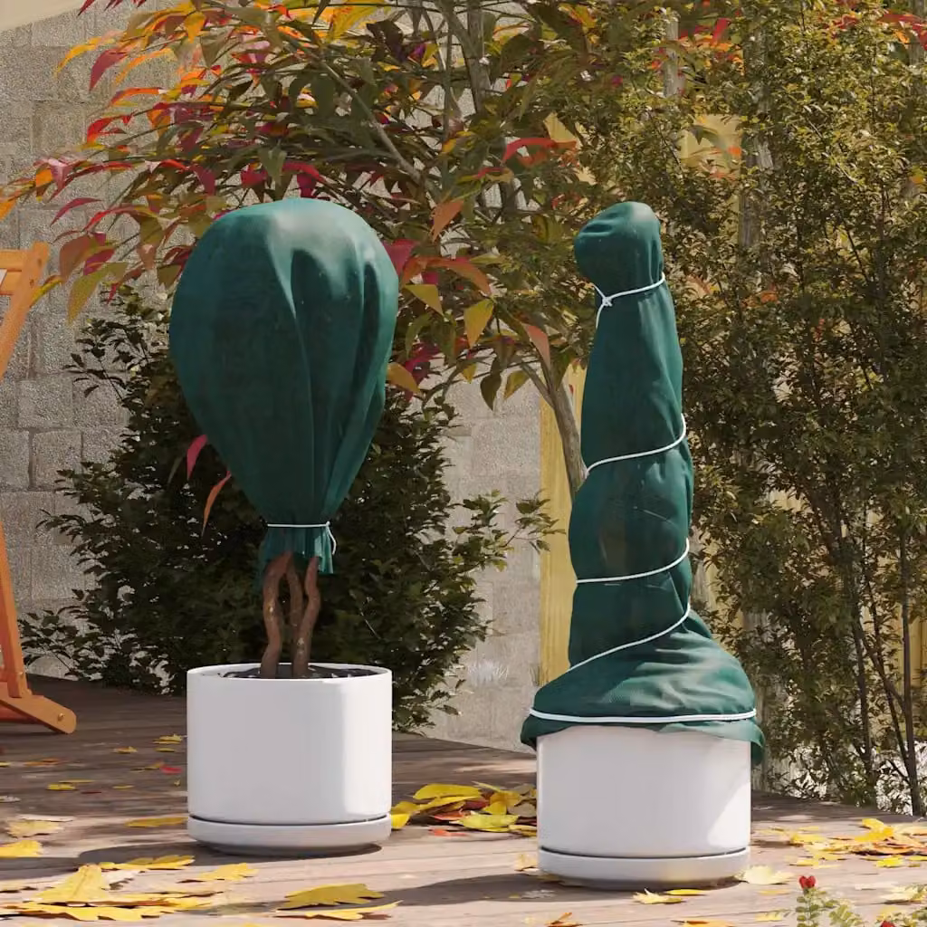 vidaXL Telo Fleece Verde per la Protezione delle Piante dal Gelo L: 100 cm, P: 160 cm