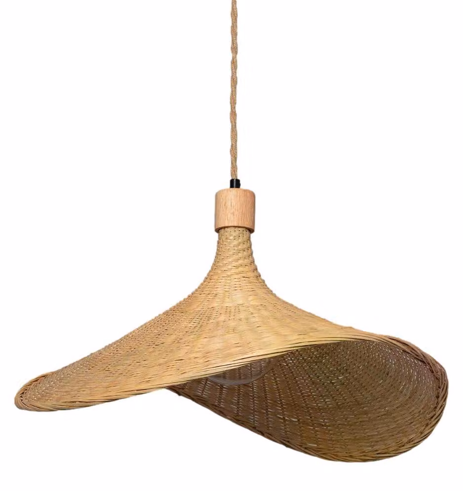 Lampada a sospensione BOHO in legno marrone e chiaro, 1xE27x40W, bambù, dimensioni: 135x53x40 cm, IP20, Abruzzo