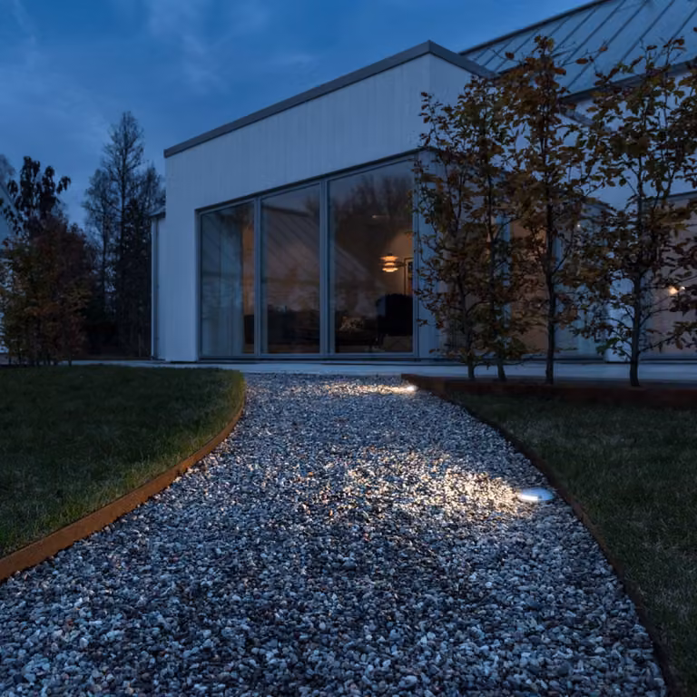 Konstsmide Lampada incasso LED Detlef pavimento e parete IP65, Nero, Alluminio, Faretto da incasso da terra