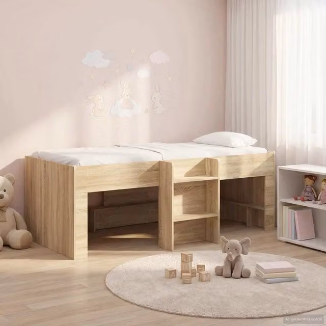 Letto Alto per Bambini Rovere Sonoma 90 x 200 cm 3422557