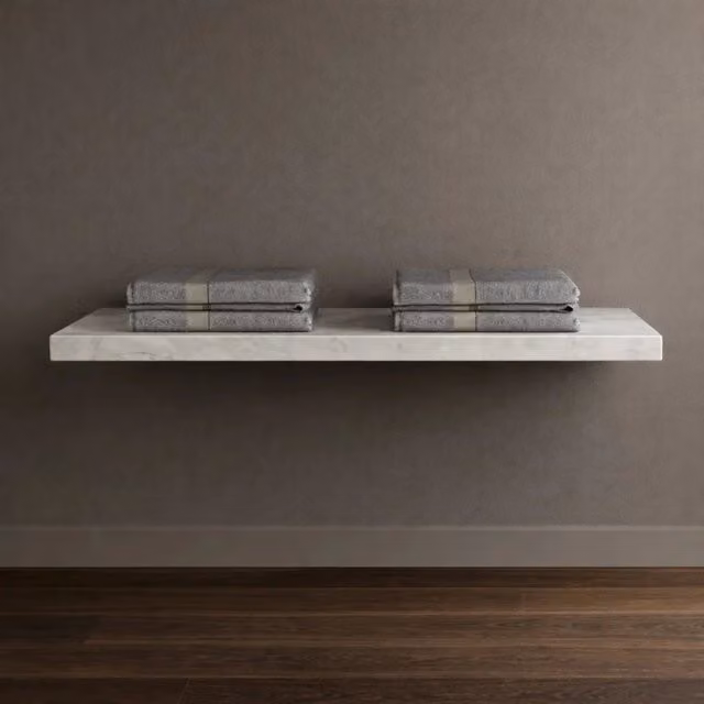 Mensola inferiore per lavabo sospeso freya in artificial stone colore bianco venato *** finitura- bianco, confezione 1